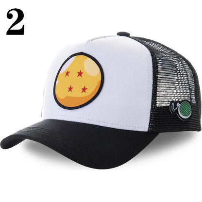 Dragon Ball Anime Character Printed Baseball Cap For Men And Women Hip Hop Hat Truck Driver Mesh Hat Summer Outdoor Sunshade