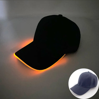Gorra de béisbol luminosa LED de moda, gorra hip hop iluminada para bar y club, gorra fluorescente para hombre y mujer, accesorios para DJ, baile y disfraces