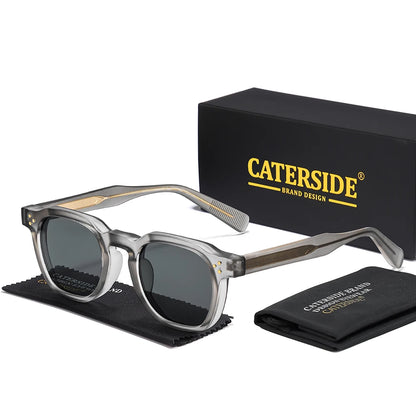 CATERSIDE New Vintage Men's Sunglasses High-Quality Square Sun Glasses Women's Outdoor Travel Beach Summer Fashion Glasses Uv400