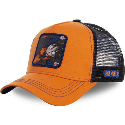 High Quality Dragon Ball Z Styles Anime Son Goku Cotton New Baseball Cap Men Women Hip Hop Dad Adjustable Mesh Hat Trucker Hat