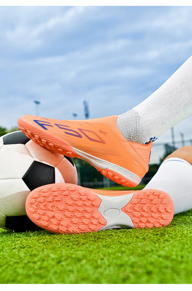Heren sneakers met grasnoppen Hoogwaardige voetbalschoenen Futsal-voetbalschoenen Antislip voor binnen Populair model met hoge schacht voor buiten