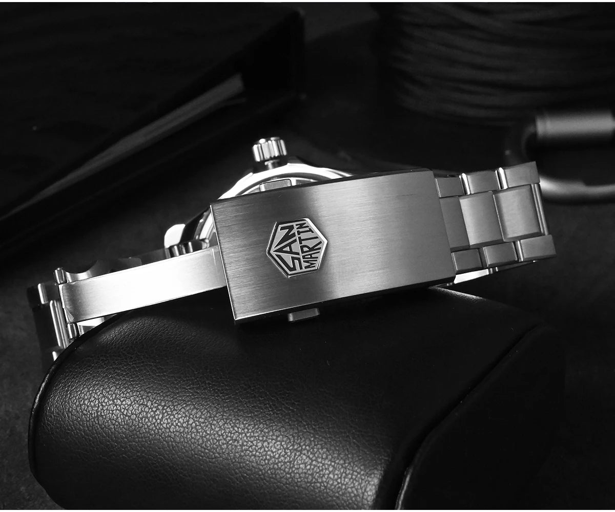 San Martin New 40-44mm Luxury Men's Diver Watch Classic High Quality NH35 YN55 Automatic Mechanical Sapphire BGW-X1 20Bar SN0009