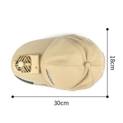 Kasket med ventilator Sommer USB-opladelig køleventilator Baseballkasket Udendørs golf solbeskyttelse 2 hastigheder Justerbar kasket med skygge Vandrekasket med ventilator