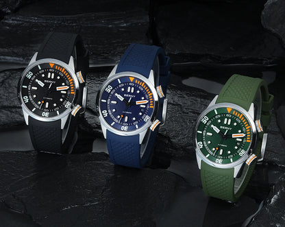 BERNY Automatic Dive Watch for Men Super Luminous 20ATM Diver Wristwatch Original Top Sapphire Swim Sport Mechanical Male Watch