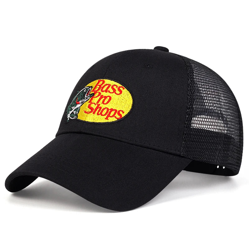bass football baseball caps Men and women outdoor casual hip-hop Summer sunshade breathable mesh cap