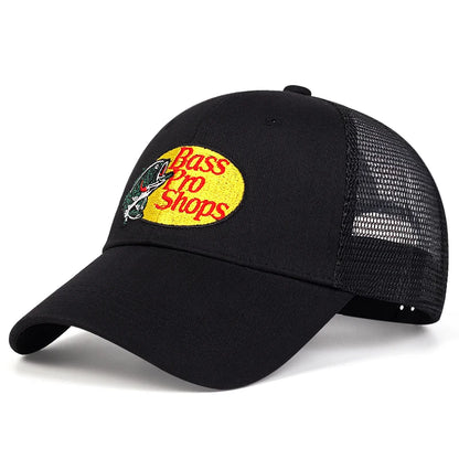 bass football baseball caps Men and women outdoor casual hip-hop Summer sunshade breathable mesh cap