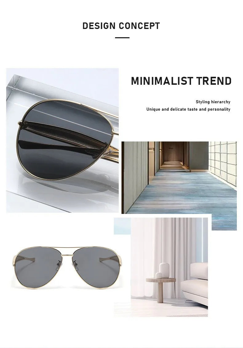 High-end Quality Metal Sunglasses - Fashionable, Retro Pilot-style Sunglasses - Uv-protective Sun Glasses - 7508