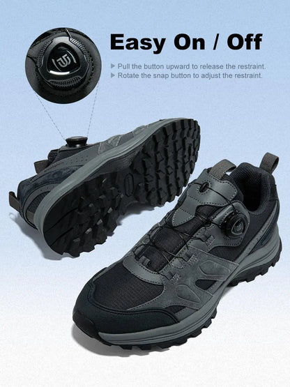 Zapatillas de senderismo para hombre Baasploa: antideslizantes, resistentes al desgaste, para escalada y senderismo al aire libre; con interior de algodón para mayor comodidad; zapatillas deportivas para actividades al aire libre.