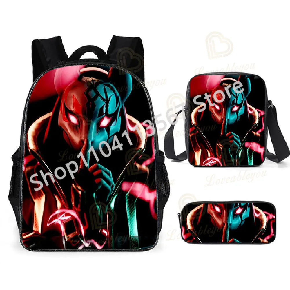 Fortnite Kids 3pcs Backpack Set Women Backpacks Office Stationary for Teenage Girls Boys Laptop Backpack Casual Travel Rucksack