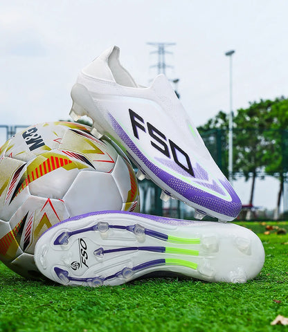 Nouvelles Chaussures de Football pour Hommes, Baskets de Futsal d'Extérieur, Crampons Antidérapants de Haute Qualité pour Match sur Gazon, Chaussures de Foot Montantes Légères, Meilleures Ventes