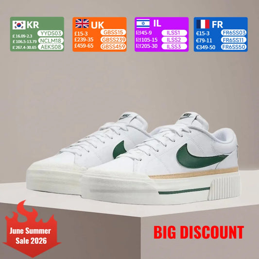 Nike Court Legacy Lift – pituutta lisäävät, mukavat, iskunvaimentavat, luistamattomat ja kestävät klassiset lenkkarit DM7590-107