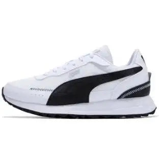 Nouvelles chaussures décontractées PUMA Road Rider unisexe en tissu, confortables, à amorti doux, basses, pour le quotidien, blanches et noires 397432-05