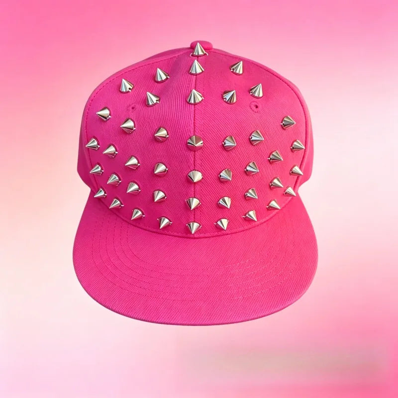 1pc Hip Hop Y2K Style Street Baseball Cap,Personalized Fashion Rivet Duck Tongue Driver Caps Street Dance Flat Edge Skull Caps