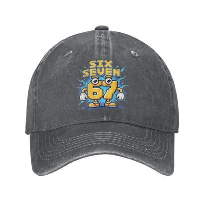67 Meme Brainrot Six Seven Kids Gaming Gen Alpha Șapcă de baseball casual pentru bărbați, model Trucker, design en gros, șapcă Snapback pentru activități în aer liber