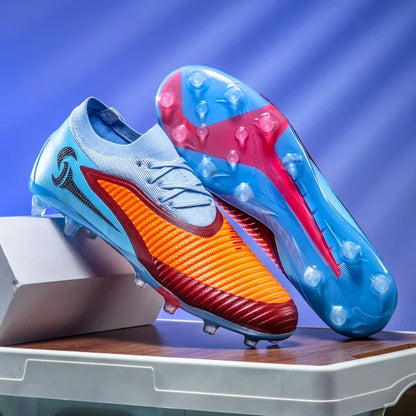 New Men Football Boots Match Adult Outdoor Sport Training Cleats Soccer Shoes Boys Long Spikes Breathable Non Slip Comfortable