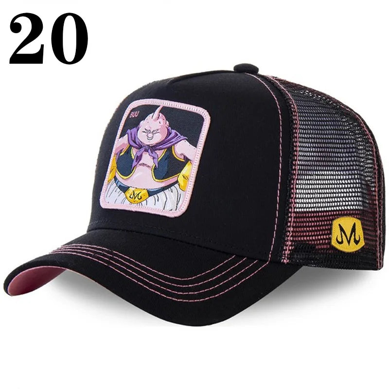 Dragon Ball Anime Character Printed Baseball Cap For Men And Women Hip Hop Hat Truck Driver Mesh Hat Summer Outdoor Sunshade