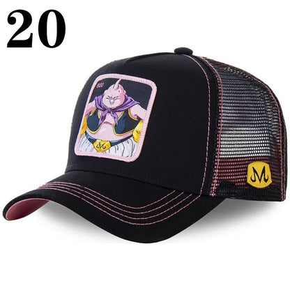 Dragon Ball Anime Character Printed Baseball Cap For Men And Women Hip Hop Hat Truck Driver Mesh Hat Summer Outdoor Sunshade