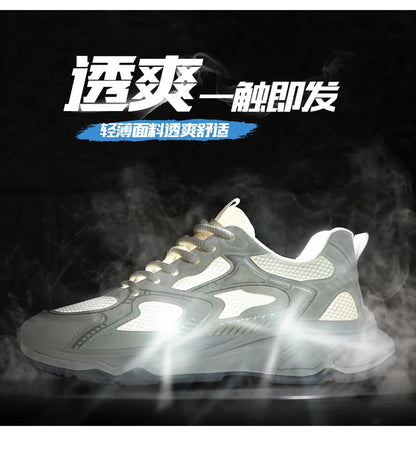 Ténis casuais de corrida para homem, primavera/verão, sola macia, antiderrapantes, respiráveis, para corrida ao ar livre, sapatos desportivos Joker para jovens