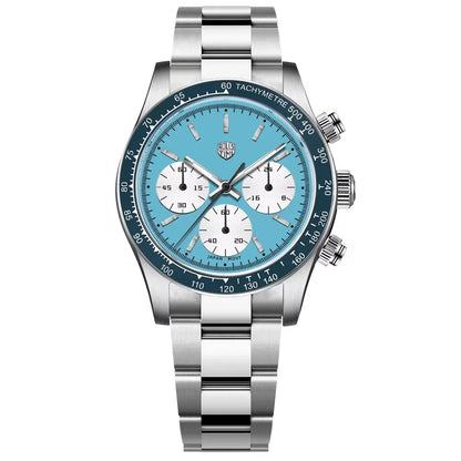 montre pour homme RollsTimi – Chronographe à quartz de luxe, verre saphir avec traitement antireflet, étanche, lumineuse – Idée cadeau pour homme