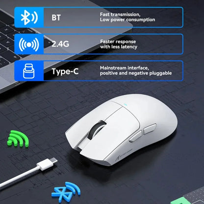 Ratón gaming inalámbrico ultraligero ATTACK SHARK X11SE, vida útil de 20 millones de clics, PAW3311 Gaming, 22KDPI, 400IPS, 40G, 1KHz, 65 horas, 30mAH