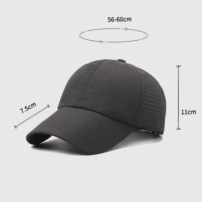 Dry Quickly Sun Cap Woman Outdoors Casual Sport Hat Men Big Size Baseball Cap 60-65cm Adjustable Sun Visor Cap Peaked Cap
