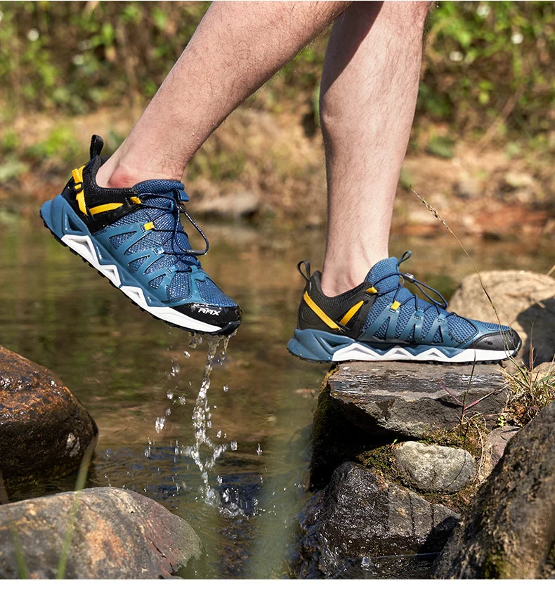 RAX Nieuwe heren- en dameszomerwandelschoenen, ademende Upstream-schoenen, trekkingschoenen, waterschoenen, outdoor-, vis- en kampeerschoenen, sneakers voor heren