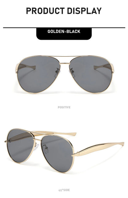 High-end Quality Metal Sunglasses - Fashionable, Retro Pilot-style Sunglasses - Uv-protective Sun Glasses - 7508