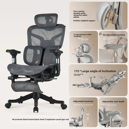S950 Ergonomic Office Chair Adjustable Computer Chair, Gaming Chair with Lumbar Support, Comfortable Study Chair for Home Office & Work