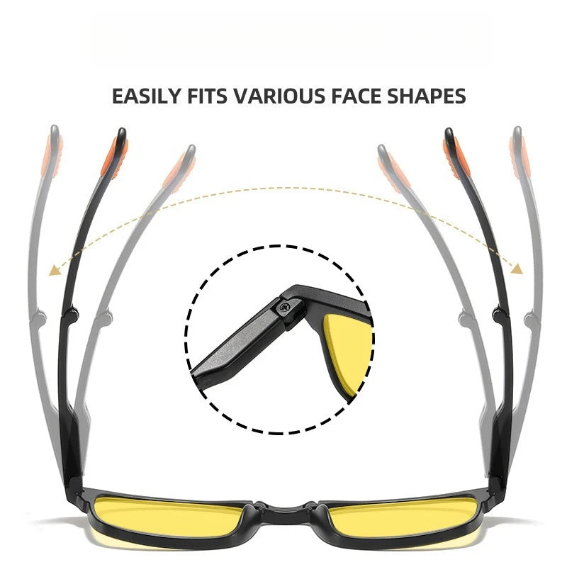 Night Vision Retro Square Women Anti Blue Light Sunglasses UV400 Men Computer Game Anti Radiation Red Orange Sleep Lens Eyewear