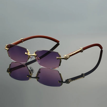 KAMMPT Semi-rimless Rectangle Sunglasses Men 2025 New Gradient Multi-color Shades Women Trendy Luxury Brand Design Sun Glasses