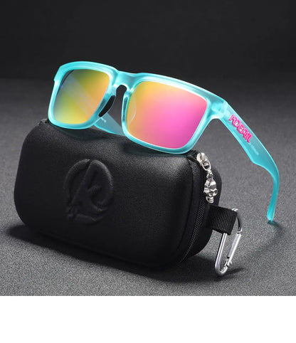 Kdeam 2026 High Quality Polarized Sunglasses for Men Transparent Gray Frame Fashion Unisex Outdoor Luxury Eyeglasses For Couple