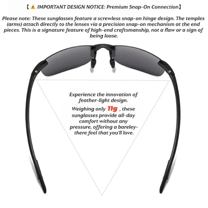 4PCS Ultra Light 11g TR90 Frameless Polarized Aviator Sunglasses - Flexible & Comfort Fit Unisex for Driving, Fishing, Outdoor