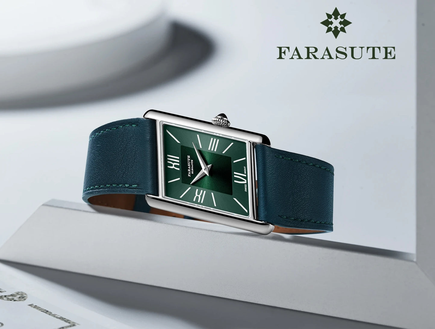 FARASUTE Luxury Square Sports Men's Watch Swiss Movement Waterproof Sapphire Glass Stainless Steel Quartz Wristwatch Male Reloj