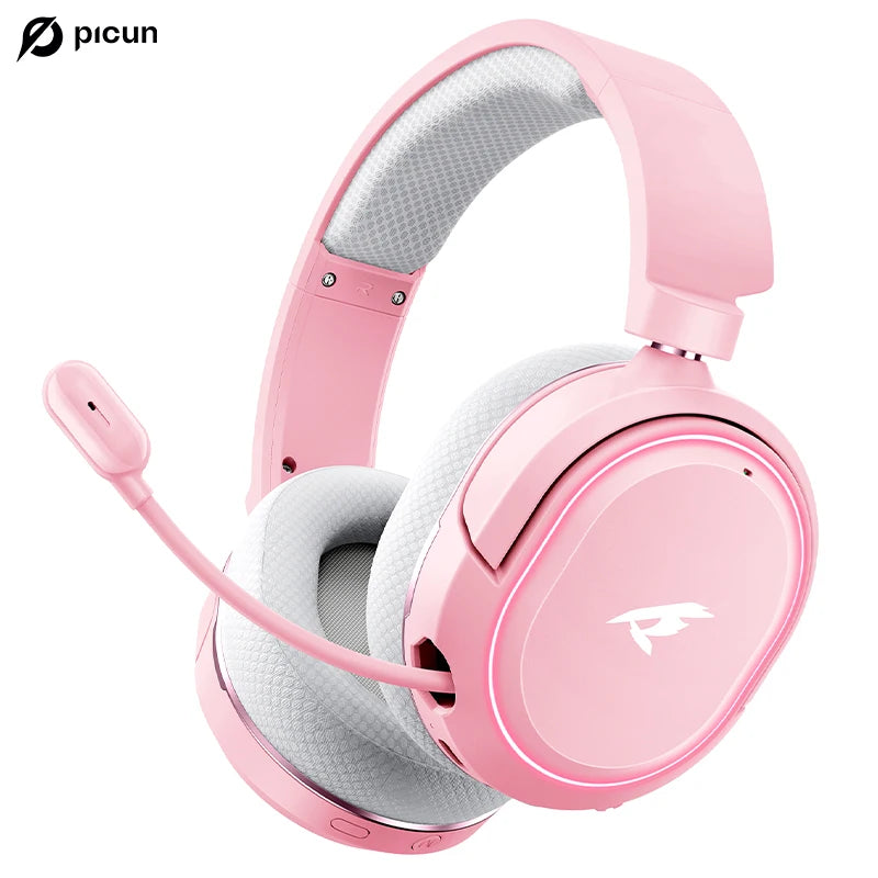 Auriculares gaming inalámbricos Picun G2 Bluetooth 5.3 – Sonido envolvente 7.1, micrófono ENC, batería de 100H y baja latencia para PC, PS5, PS4, Switch y móviles