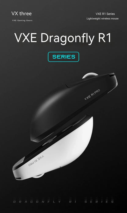 Bezdrátová myš VXE Dragonfly R1 Pro se senzorem Paw3395, Nordic 52840, 2khz, Smart Speed X, nízká latence, kancelářská a herní myš pro PC