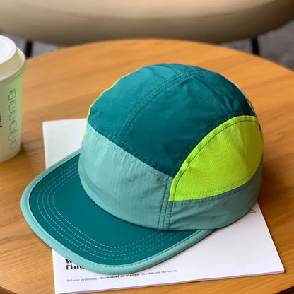 Custome Logo Personalized Quick-drying Five-panel Flat-brimmed Hat Men and Women Outdoor Breathable Sports Sunshade Baseball Cap