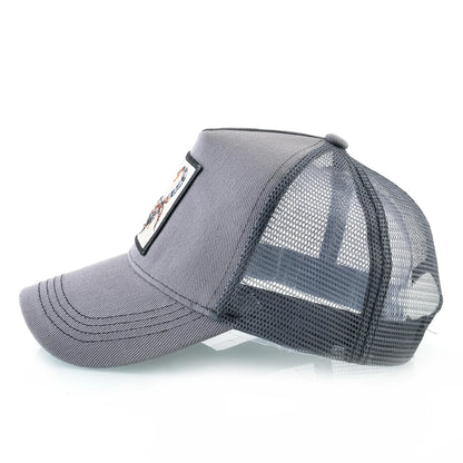 Unisex truckerpet met geborduurde schorpioenpatch – Baseballpet voor heren en dames – Snapback – Hiphop-pet – Ademende pet met klep voor buitengebruik