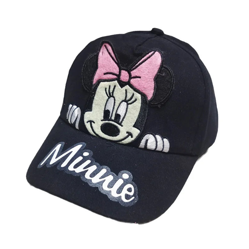 Disney Minnie Mickey Anime Peripheral Cotton Polyester Baseball Cap Figure Cartoon Peaked Cap Dress Up Kid's Birthday Gifts