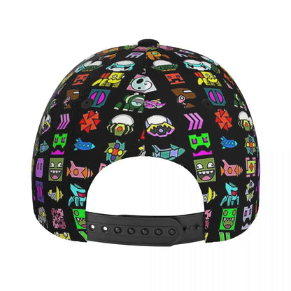 Geometry Dash Mesh Baseball Caps Snapback Fashion Baseball Hats Breathable Casual Casquette Outdoor For Men's And Women's