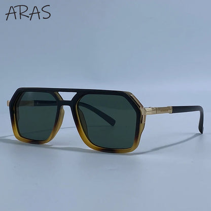 Vintage Steampunk Polarized Sunglasses Women Double Bridge Black 2026 Luxury Designer Driving Shades For Lady Fashion Eyewear