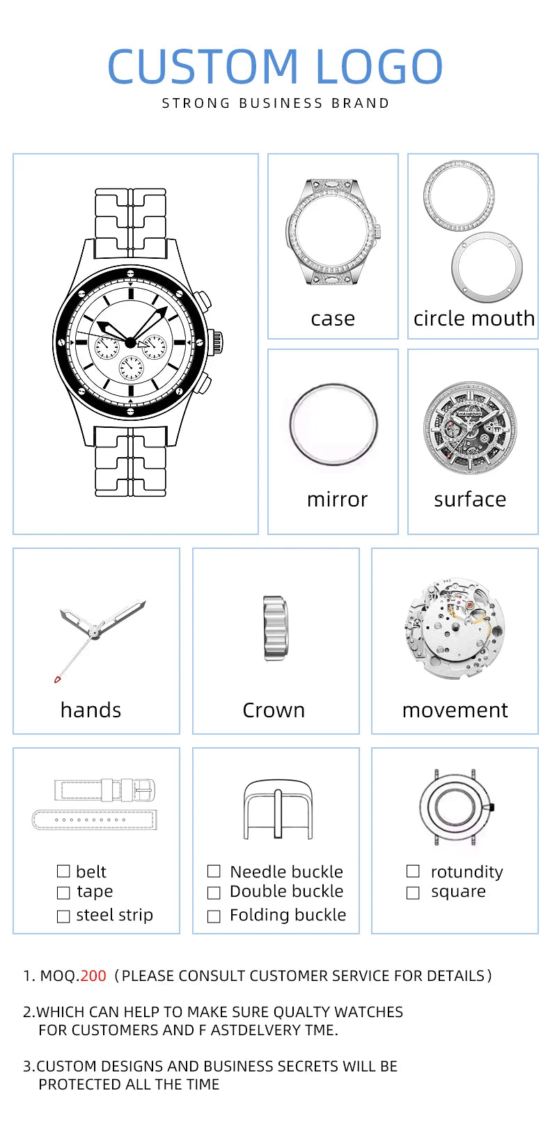 HANBORO Dubai Collection Dubai Characteristic Personalized Dial Frosted Crafted Diamonds Luxury Men's Automatic Mechanical Watch