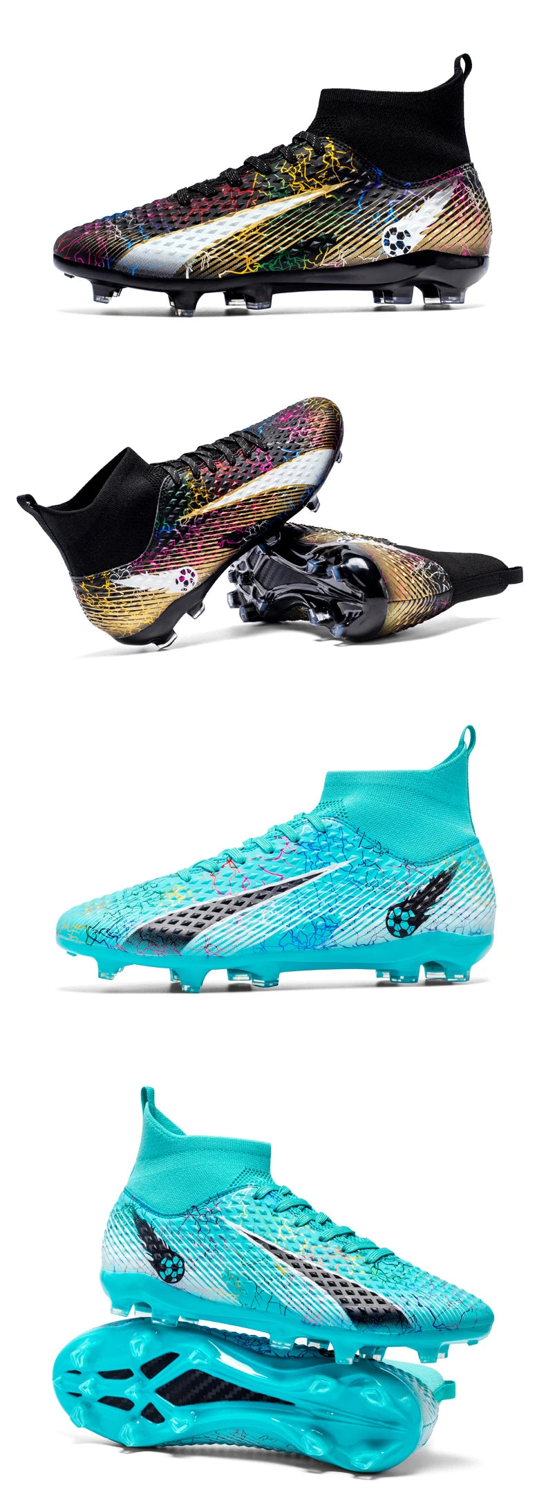 Chaussures de football coordonnantes pour hommes et femmes, chaussures de football professionnelles pour enfants, chaussures de football athlétiques en plein air, TF, FG