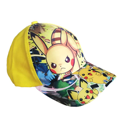 Pokemon Baseball Cap Pikachu Hat Pokemon Cosplay Hip Hop Cap for Girl Boy Children kids Anime Figures Toy Gift Cartoon Hat