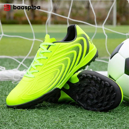 Chuteiras de futebol profissional para homem Baasploa, em pele leve, antiderrapantes para exterior e treino desportivo em campo