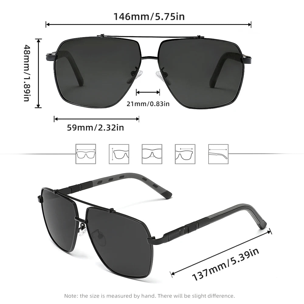KINGSEVEN New Luxury Sunglasses Men UV400 Square Large Frame Polarized Glasses Male Women Outdoor Causal Fashion Driving Eyewear