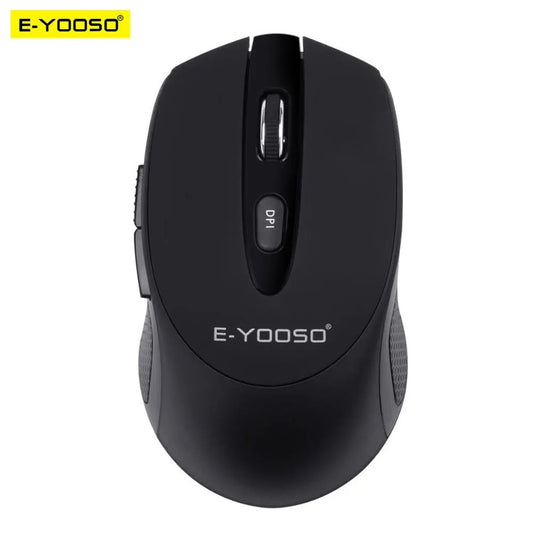 E-YOOSO E-1020 USB 2.4G vezeték nélküli gaming egér, zajtalan, csendes irodai egér, 2400 DPI optikai játékegér, ergonomikus kialakítás laptophoz, PC-hez és számítógéphez