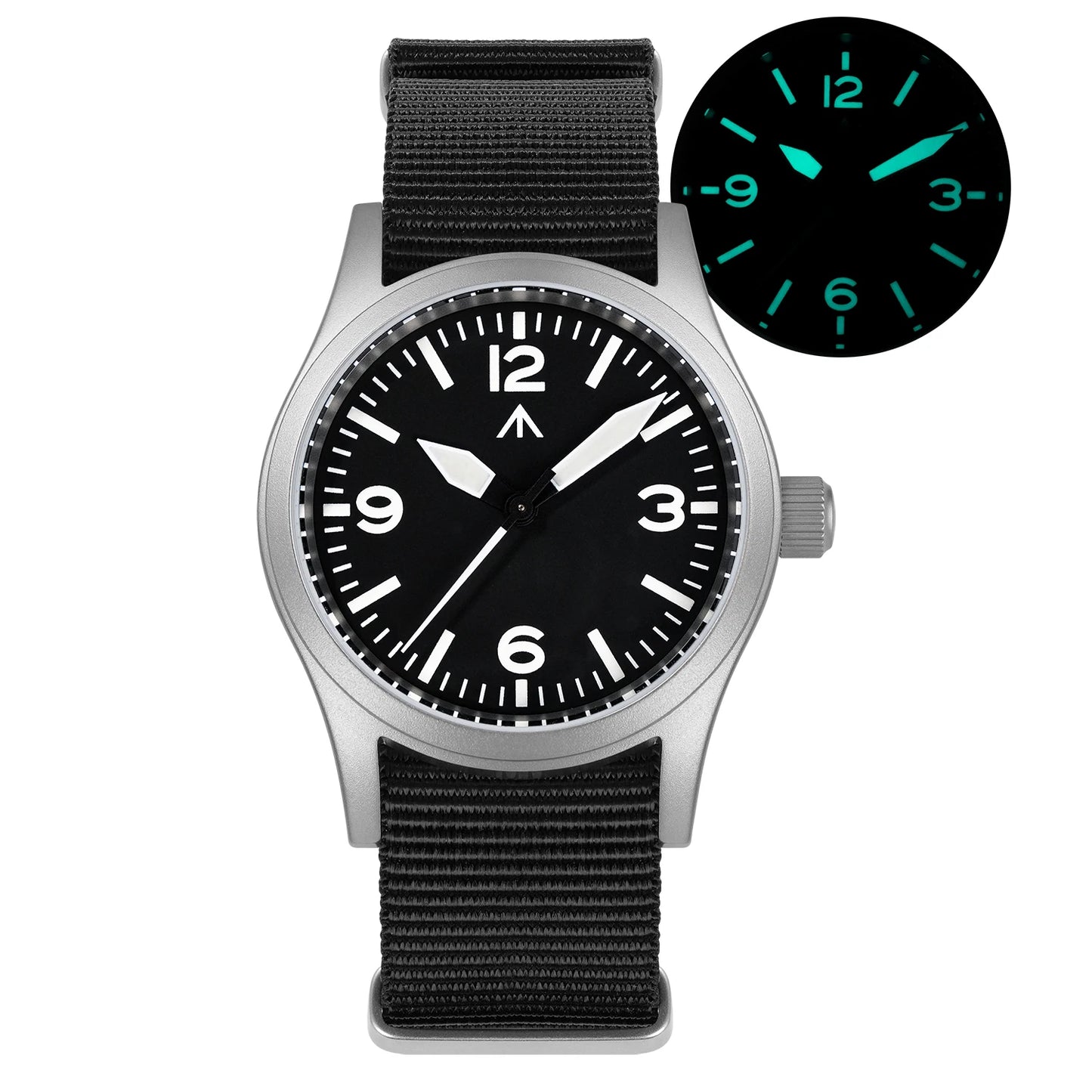 Militado ML05 36912 Watch VH31 Sweep Seconds Movement Dome Sapphire Crystal Watch High Transparency AR Coated 38mm Vintage Watch