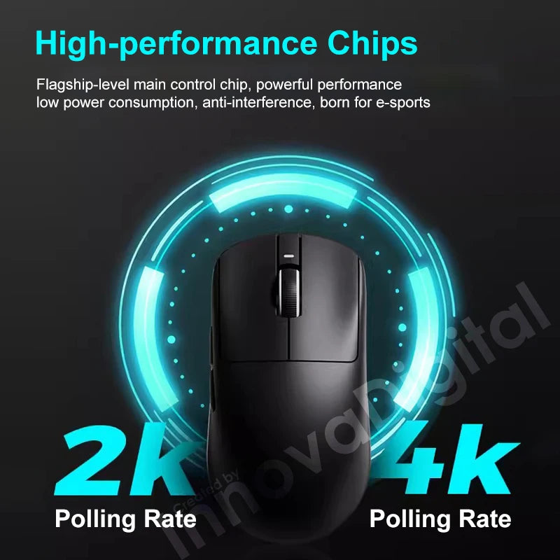 Ratón gaming inalámbrico ATK VXE Dragonfly R1 Pro MAX PAW3395 R1 SE Plus personalizado para esports y FPS, recargable y ligero
