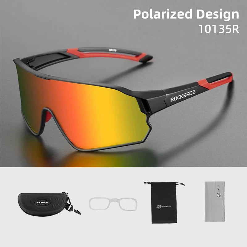 ROCKBROS Polarized Sunglasses, Sports Protection Glasses, Bicycle Eyewear, Outdoor Hiking, Camping, Golf, Cycling Goggles, UV400
