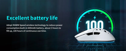 RAWM SL01C Wireless Lightweight Gaming Bluetooth Mouse Tri-Mode E-sports Gamer Mini Hollow PAW3311 PC Laptop Office Accessories